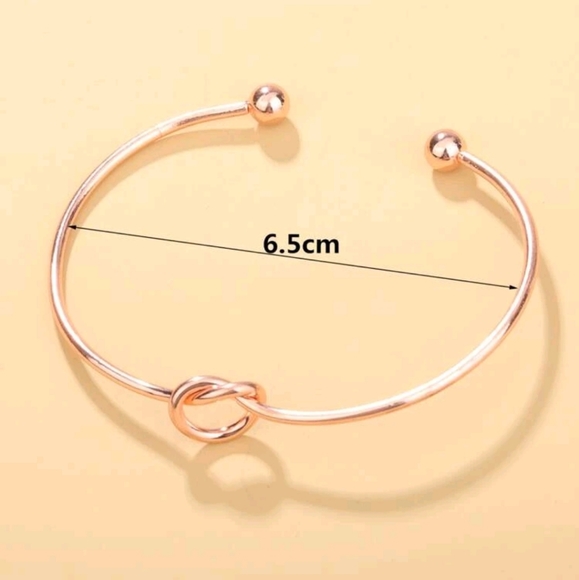 Love Knot Cuff Bangle Bracelet - Picture 3 of 4